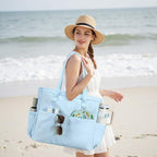 Bluboon Waterproof Beach Tote Pool Bags for Women Ladies Extra Large Carry On Bag With Wet Compartment for Weekender Travel