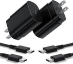 Type C Charger, 2Pack 25W PD USBC Wall Charger Super Fast Charging Block & 6ft Android Phone Cable Cord for Samsung Galaxy S26 S25 S24 S23 S22 S21 S20 (Plus/Ultra)/Note 20 10 9 8/ S10 S9 S8 Galaxy Tab