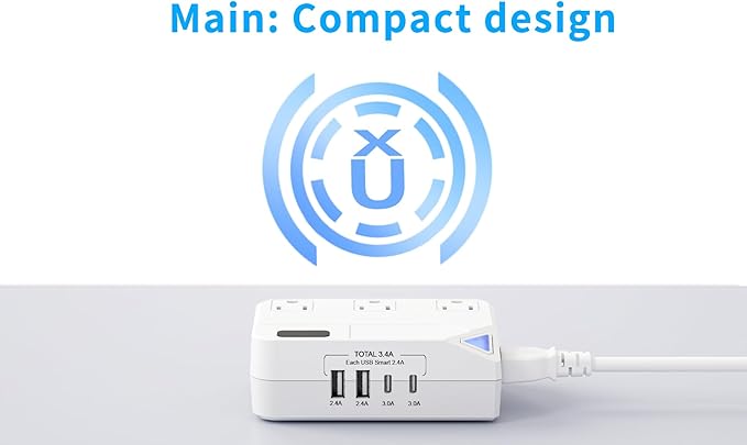 250W Conversion Plug, International Travel Converter with 2 USB and 2 USB-C Ports, lowering 220V to 110V for 100V-240V Areas and Different Countries Plugs Using US Electrical Devices