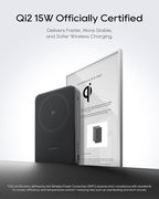 CUKTECH Qi2 Certified 15W Magnetic Power Bank, 10,000mAh Battery Pack, MagSafe Compatible Wireless Portable Charger with 30W USB C Fast Charging, for iPhone 17/16/15/14/13/12 (USB-C Cable Included)