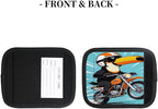 2 Pack Luggage Handle Wrap with Travel Tags - Non-Slip Protective Cover Soft Handle Grips Covers for Suitcase(Tucano Motorcycle)