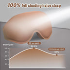 3D Advanced Eye Mask for Sleeping，Ultra Delicate Soft Skin Friendly Eye mask，100% Blackout Sleep Eye Mask for Sleep, Eyelash Extension Sleep mask (Coffee Color)