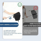 TOPSAIL 45in Compact Inverted Folding Umbrella for Travel Wind-resistant, Anti-rebound & Safe Collapsing, Portable & Sturdy Windproof Reverse Umbrellas for Rain