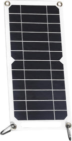 Solar Panel Charger for Cell Phones, 6W Portable & Flexible, Outdoor USB Charger, 11.8 X 5.7 X 1.2 in, Carabiners Included for Camping & Hiking Activities
