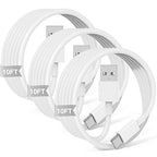 3-Pack 10FT Car Carplay Cable USB A to USB C Cable for iPhone 16 15 Pro Plus Pro Max，for iPad Pro/Air/Mini，for Samsung Galaxy S25/S24/S23，for MacBook Pro/Air and More