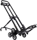 Folding Hand Truck Dolly Height Adjustable Steel Luggage Cart Trolley Cart Black MAX Load 460lbs Rubber Wheels for Moving,Shopping,Travel,Office Use