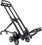 Folding Hand Truck Dolly Height Adjustable Steel Luggage Cart Trolley Cart Black MAX Load 460lbs Rubber Wheels for Moving,Shopping,Travel,Office Use