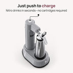 NitroPress DS Electric Nitro Cold Brew Coffee & Cocktail Maker Machine, Air-Powered Nitro Coffee Maker & Nitrogen Infuser for Coffee Matcha Cocktails & Drinks Stainless Steel Home Bar Beverage System