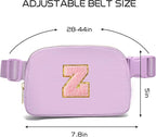 Gitus Initial Belt Bag Fanny Pack Crossbody Bag for Girls Birthday Gifts Age 8-10 Teen Girl Gifts Trend Stuff Personalized Letter Gifts for Daughter Sister (Lavender-Z)