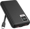 25W Super Fast Charging Portable Charger Power Bank with Built in Cable, 10000mAh Slim USB C Power Bank for Samsung Galaxy S26 Ultra/S26/S26+/S25 Ultra/S25/S24 Ultra/S24/S23 Ultra/S22 Ultra/Note 20