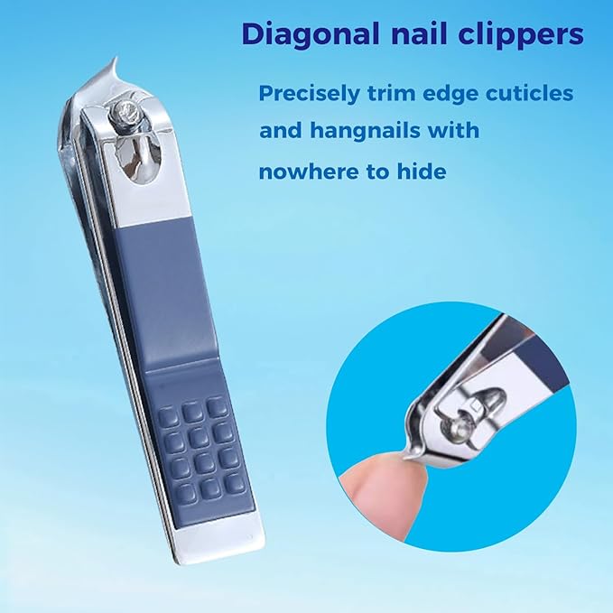 Nail Clippers Set, 10 PCS Professional Manicure Set and Pedicure Kit with Travel Case,Stocking Stuffers, Christmas Gift for Men and Women