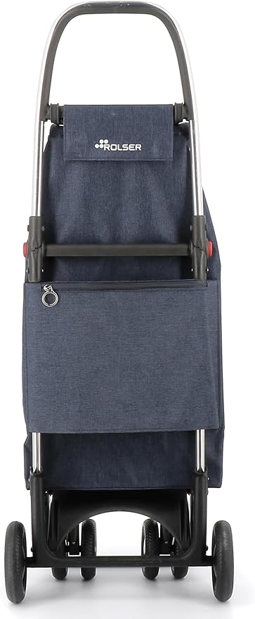 ROLSER I-Max Tweed 4 Wheel 2 Swivelling Foldable Shopping Trolley - Marine
