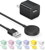 Fast Charger for Apple Watch Charger, Magnetic iWatch Charger to USB A Cable 3.3FT with USB A Wall Plug Adapter for Apple iWatch Series Ultra/10/9/8/7/6/SE/5/4/3/2 (Black)