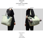 ESVAN Corduroy Yoga Tote Bag Gifts for Women Drawstring Yoga Mat Bag for Office Workout Travel Carryall Pilates Gym
