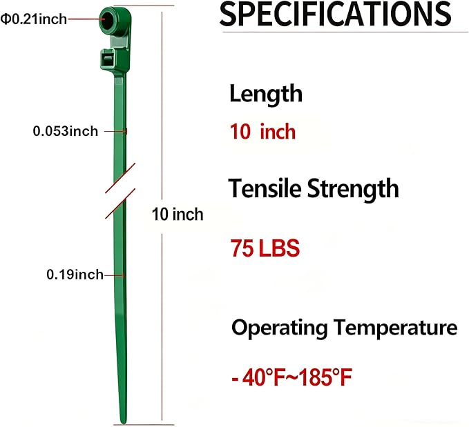 200 PCS 10 inch Green Zip Ties with Screw Hole 70lbs Mountable head Cable Ties Straps Multipurpose Heavy Duty Nylon Cable Zip Ties with Screw Mounting Hole