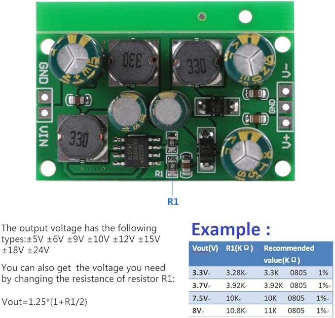 DC-DC Positive & Negative Voltage Boost Converter (Output Voltage ±5VDC)