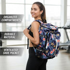 Gym Duffle Bag Backpack with Shoe Compartment,4 ways Travel Backpack for Women and Men,Multi-Functional Weekender bag with Waterproof Layer&Laptop Compartment for Fitness, Travel,Camping