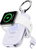 RORRY CharmGo for Apple Watch Charger, 2500mAh Fast Charging Portable Charger for iWatch, Travel Charger with Built-in USB C Cable for Apple Watch Ultra Series 9 8 7 6 5 4 3 2 SE Accessories, Purple