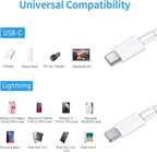 Ximytec [Apple MFi Certified] USB C to Lightning Cable 3Pack 3FT iPhone Fast Charger Type Charging Cord Compatible with 13 Pro Max 12 11 XS XR X 8 iPad,White