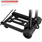 Portable Folding Hand Truck - Movable Platform La Cart with 2 Wheels, Dolly for Travel & Moving - Lightweight Handcart Trolley for Easy Transport