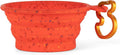 The Dodo Collapsible Dog Bowl, Red; Travel Dog Bowl That Folds Flat and Clips with Carabiner for Easy Storage and Carry