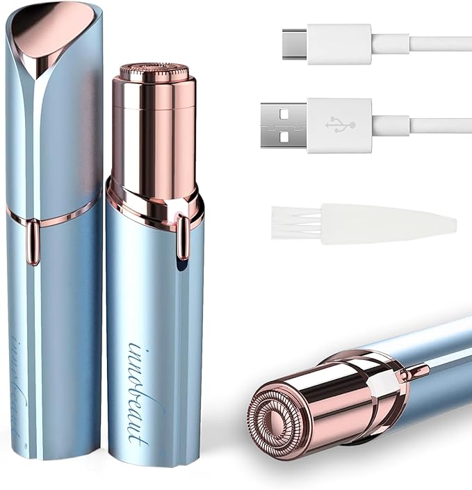 innobeaut Facial Hair Removal for Women, Electric Painless Facial Hair Remover for Face, Lip, Chin with USB Rechargeable, Blue(Device Only)