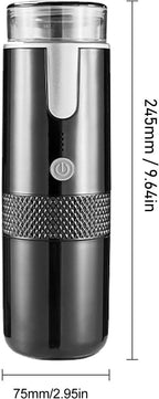 Portable Coffee Maker, Auto Mini Handheld Coffee Machine Cordless Type C Rechargeable with 1200mAh Battery for Travel Camping, Driving, Home and Office, Compatible for K Cup