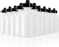 SOUJOY 10 Pack Sports Water Bottle, 21oz Plastic Squeeze Bottle with Easy Open Push/Pull Cap, BPA Free Reusable Team Water Bottle for Fitness, Gifts