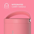 Hydrapeak 18oz Stainless Steel Vacuum Insulated Food Jar | Hot Food and Cold Food, Wide Mouth Leak-Proof Soup Jar for Adults, 10 Hours Hot and 16 Hours Cold (Neon Crush)