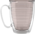 Tervis Clear & Colorful Tabletop - Bayou View Collection Made in USA Double Walled Insulated Tumbler Travel Cup Keeps Drinks Cold & Hot, 16oz Mug - 4pk, Assorted Pastels