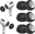 3 Pairs Replacement Ear Tips for AirPods Pro 1st & 2nd Generation with Noise Reduction Hole, Silicone Ear Tips for AirPods Pro with Portable Storage Box and Fits in Charging Case (Medium, Black)
