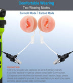 commountain 3.5mm Listen Only Earpiece Compatible with Speaker Mic, Acoustic Tube Receive Only Headset with 3 Earmolds, for Police Security and Law Enforcement Use