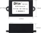 DROK DC-DC Stabilizer, 9V-36V to 12V Boost Buck Converter 5A 60W Waterproof Auto Step Up Down Voltage Regulator 12V Volt Transformer for Car Audio Solar Power System LCD Television LED Display Screen