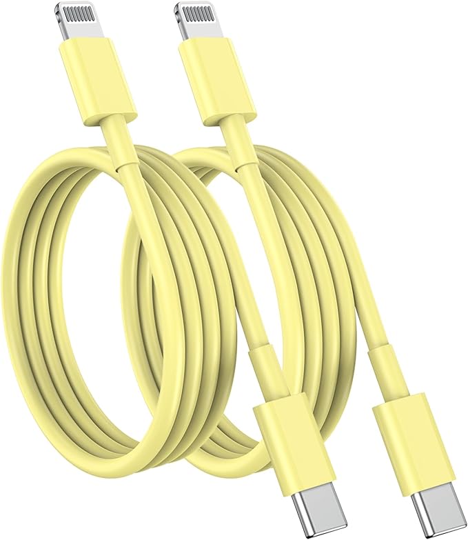 Susnwere USB C to Lightning Cable (2pack 6ft), Apple MFi Certified iPhone Fast Charger 2m, Power Delivery Original Type C Charging Cord for Apple iPhone 13/12/11 Pro/11/XS MAX/XR/8/7/6s Plus,iPad
