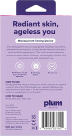 Plum Beauty Microcurrent Toning Device – Skin Tightening & Face Contour Massager, Self-Care Gifts for Women