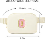 Gitus Personalized Gifts Birthday Gifts for Girls Fanny Pack Cross Body Bags with Initial Letter Preppy Stuff Gifts for Her Girlfriend Wife Sister Friends Mom (Ivory-O)