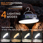 Camping Lights Tent Light 4500 Lumens 45W Rechargeable LED Lantern Magnetic Hanging, Portable USB Outdoor Canopy, Emergency Lights for Home, Lanterns for Power Outages, Ice Shanty Lights--12000mAh