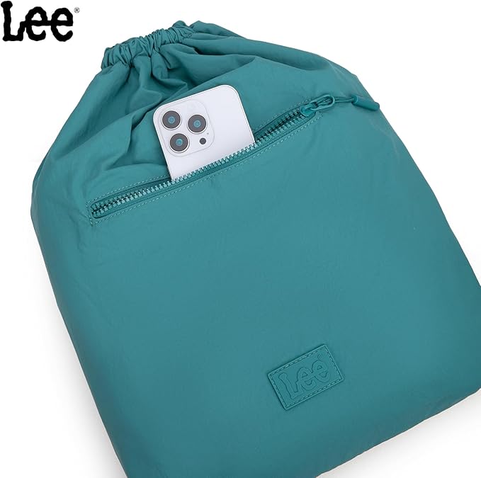 Lee Drawstring Backpack Bag Lightweight Small Gym Swim Beach Bag Water Resistant Sports Sackpack for Men Women, LEE48-002TQ