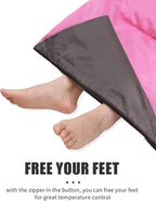 Sleeping Bags for Adults Backpacking Lightweight Waterproof- Cold Weather Sleeping Bag for Girls Boys Mens for Warm Camping Hiking Outdoor Travel Hunting with Compression Bags