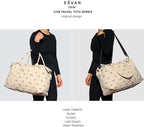 ESVAN Travel Tote Duffel Gym Bag,Weekender Overnight Carry-on Tote Crossbody Bag with Wet Pocket and Trolley Sleeve Upgraded