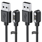 Smart Watch Charger for Letsfit Willful YAMAY VeryFitPro, [ 2-Pack 3.3-Feet ] Replacement Magnetic Watch USB Charging Cable Cord for SW021 SW023 Letsfit ID205L ID205U ID205S SW025 Uwatch 3S 3 2 2S