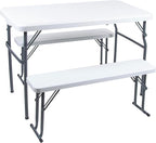 Stansport Compact Portable Kids Picnic Table – Foldable Space-Saving Design with Locking Legs – Lightweight Children’s Picnic Set for Travel, Parks, Campsite – Durable Steel Frame & Easy Clean Surface