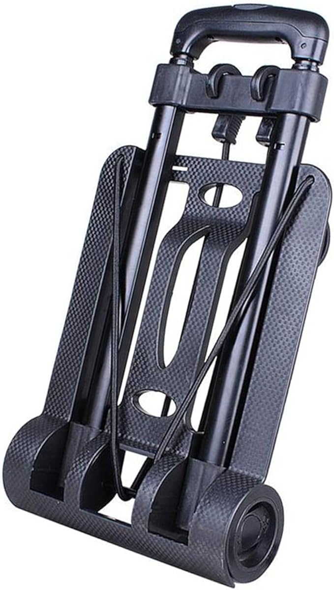 Folding Dolly Hand Truck, 110 lbs Capacity, 2 Wheel Luggage Cart, Compact and Portable for Travel, Shopping, Airport