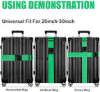 Luggage Straps for Suitcases TSA Approved-2 Pack Bright Personalized Luggage Belt Strap for Suitcase/Carry On Bag Luggage Accessories for Travel (Neon Green)