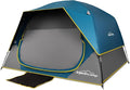 4/6 Person Blackout Camping Tent, Easy Setup Waterproof Family Dome Tent for Camping with Rainfly, Portable Double Layer Large Family Tent for Outdoor Camping&Hiking