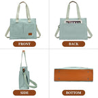 Canvas Laptop Tote Bag for Women | Pockets, Stands Upright, Convertible