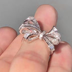 Bow Rhinestone for Clip on Earbuds Open Ear Accessories, Elegant Zirconia Decorative Earphone Accessories, Removable Exquisite DIY Decoration