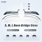 Seago 2 Pack Swimming Goggles Anti-fog Anti-UV Silicone Swim Goggles Adult Women Men