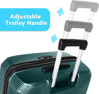 28 Inch Luggage with Spinner Wheels, Lightweight Expandable PC Hardside Large Checked Luggage with TSA Lock, Durable Rolling Suitcase, Green