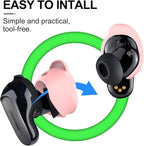 [3 Pairs] Ear Tips Cover for Bose QuietComfort Earbuds II (2022) &Bose QuietComfort Ultra Earbuds (2023), Silicone Sport Ear Hook Cover, Anti-Slip Replacement Eartip Accessories (S,M,L) (Pink)